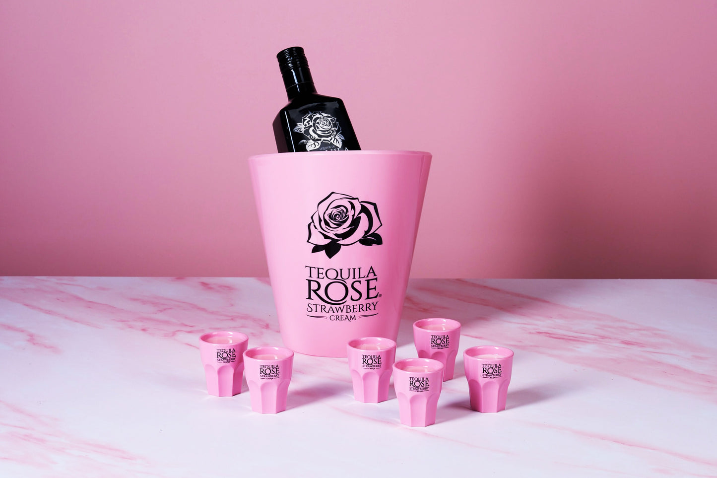 Tequila Rose Pink Plastic Shot Glasses